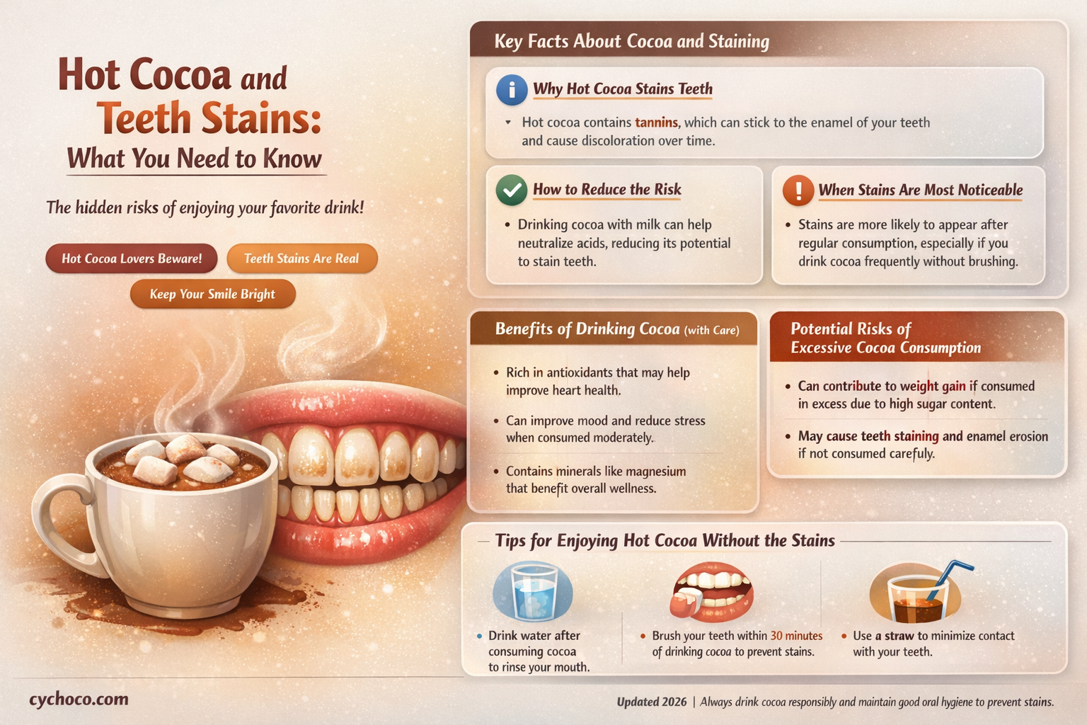 does hot cocoa stain teeth