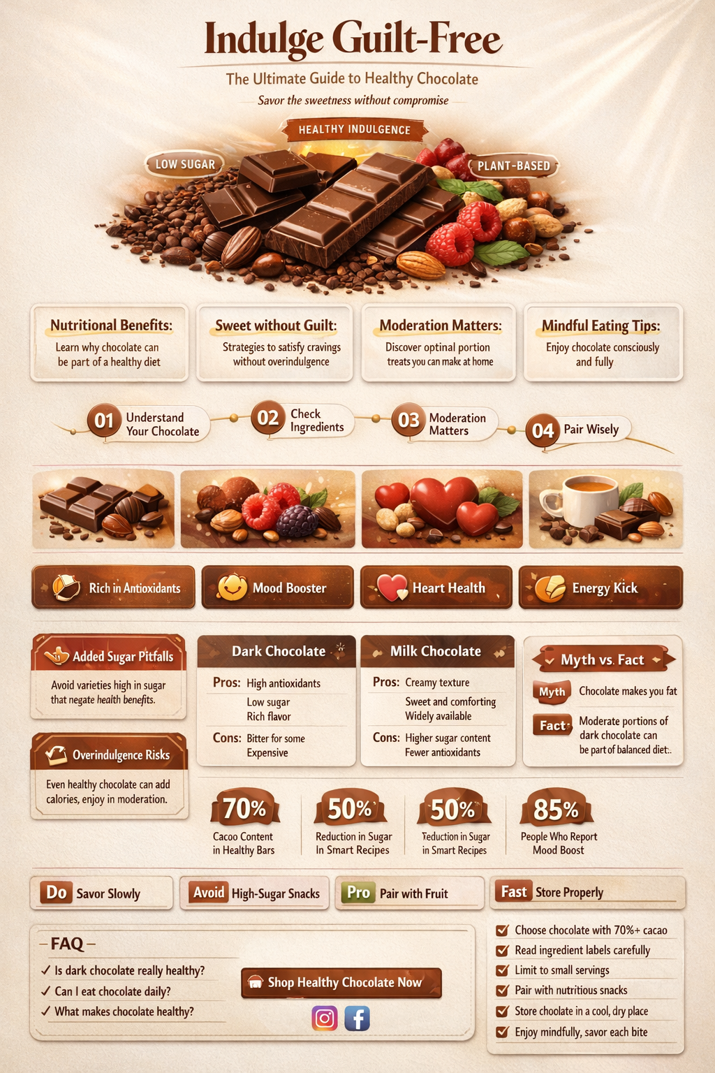 what is the healthiest chocolate to eat