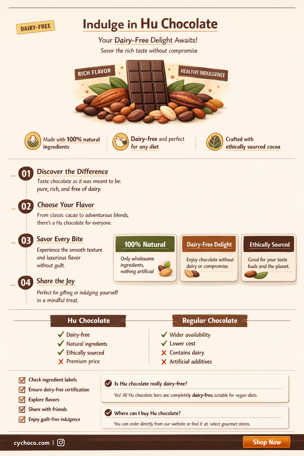 is hu chocolate dairy free