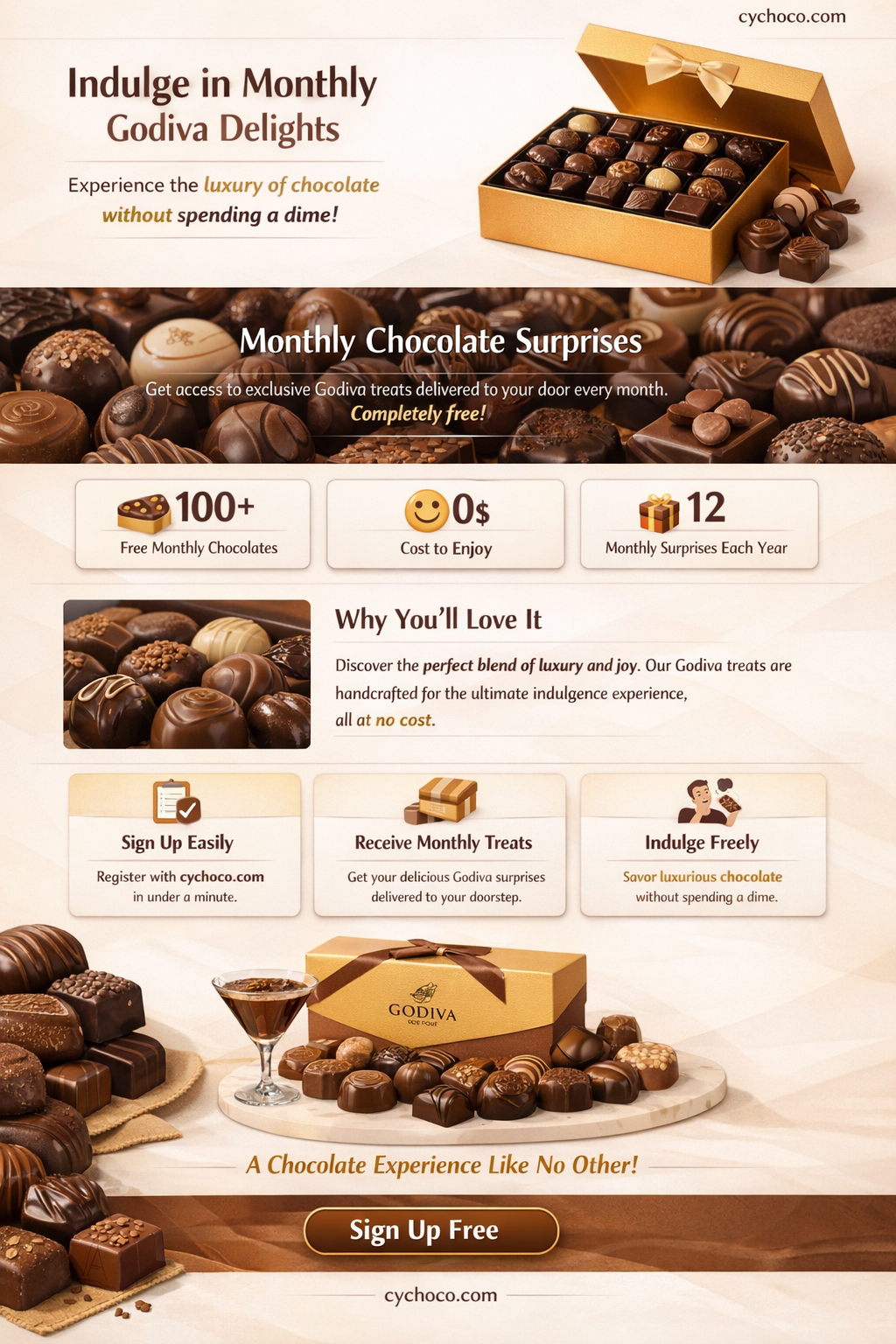 how to get free godiva chocolate every month