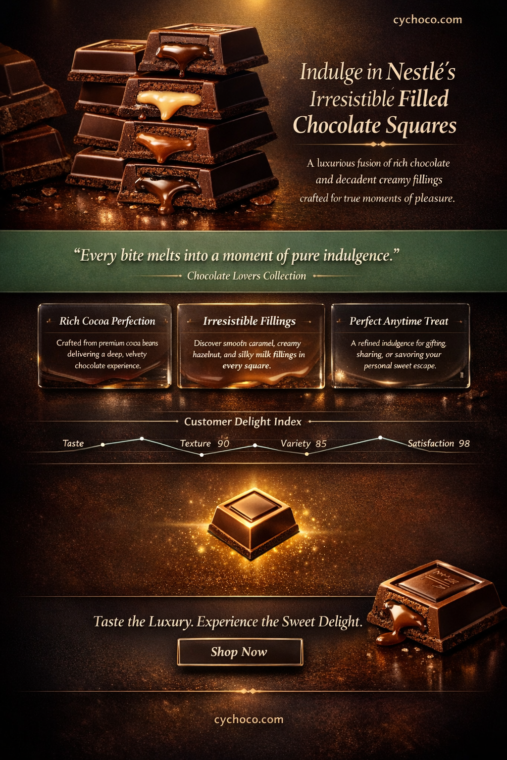 what are the filled chocolate squares made by nestle
