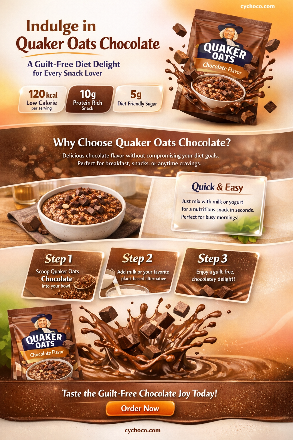 is quaker oats chocolate good for diet