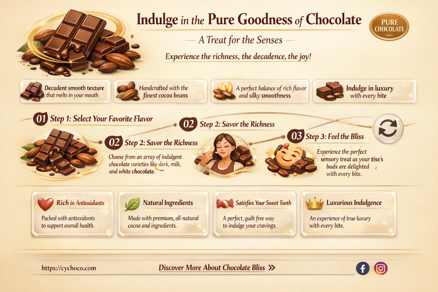 is as pure as it is good chocolate bar