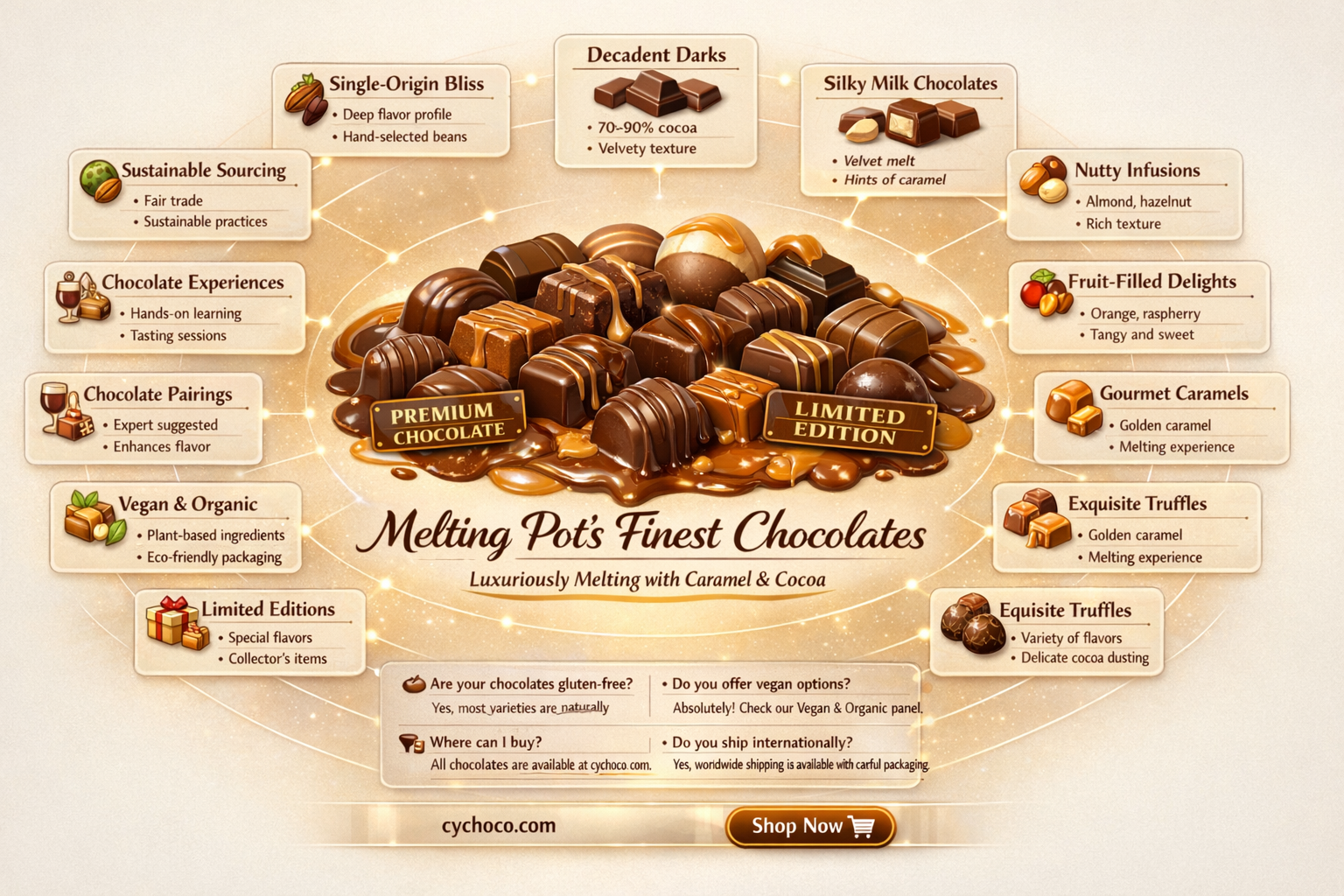 what brand of chocolate at melting pot restaurant