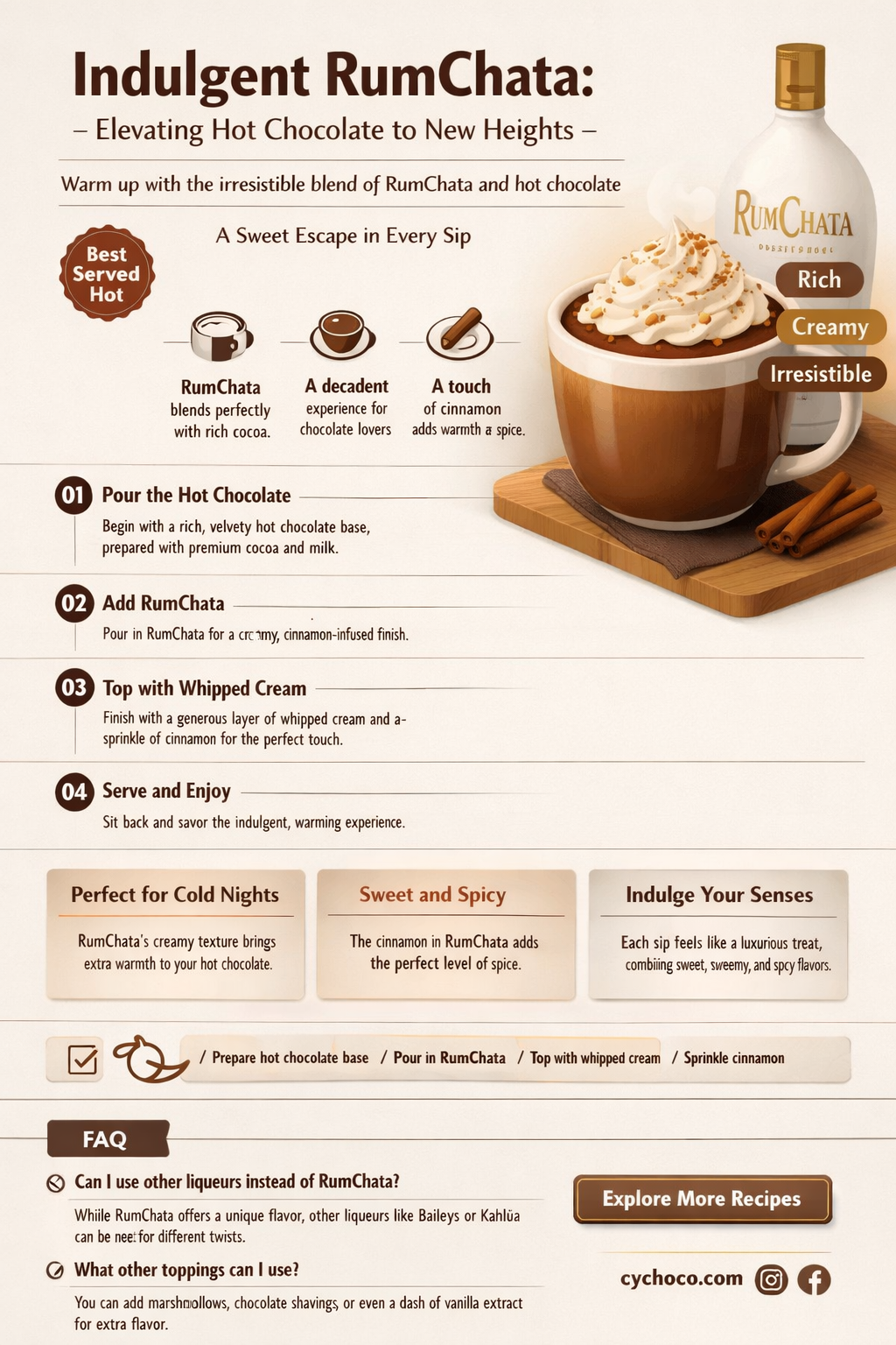 is rumchata good in hot chocolate