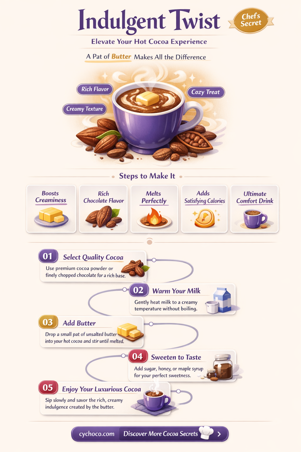 can you add butter to hot cocoa
