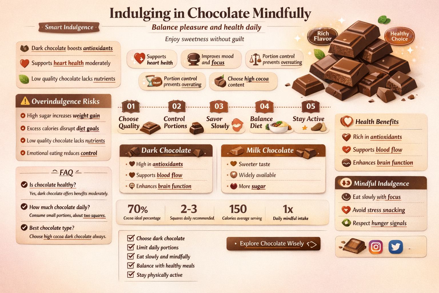 am i unhealthy if i eat chocolate often