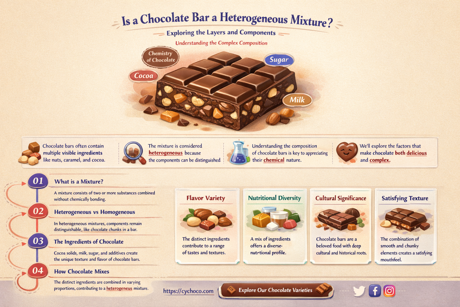 is a chocolate bar a heterogeneous mixture