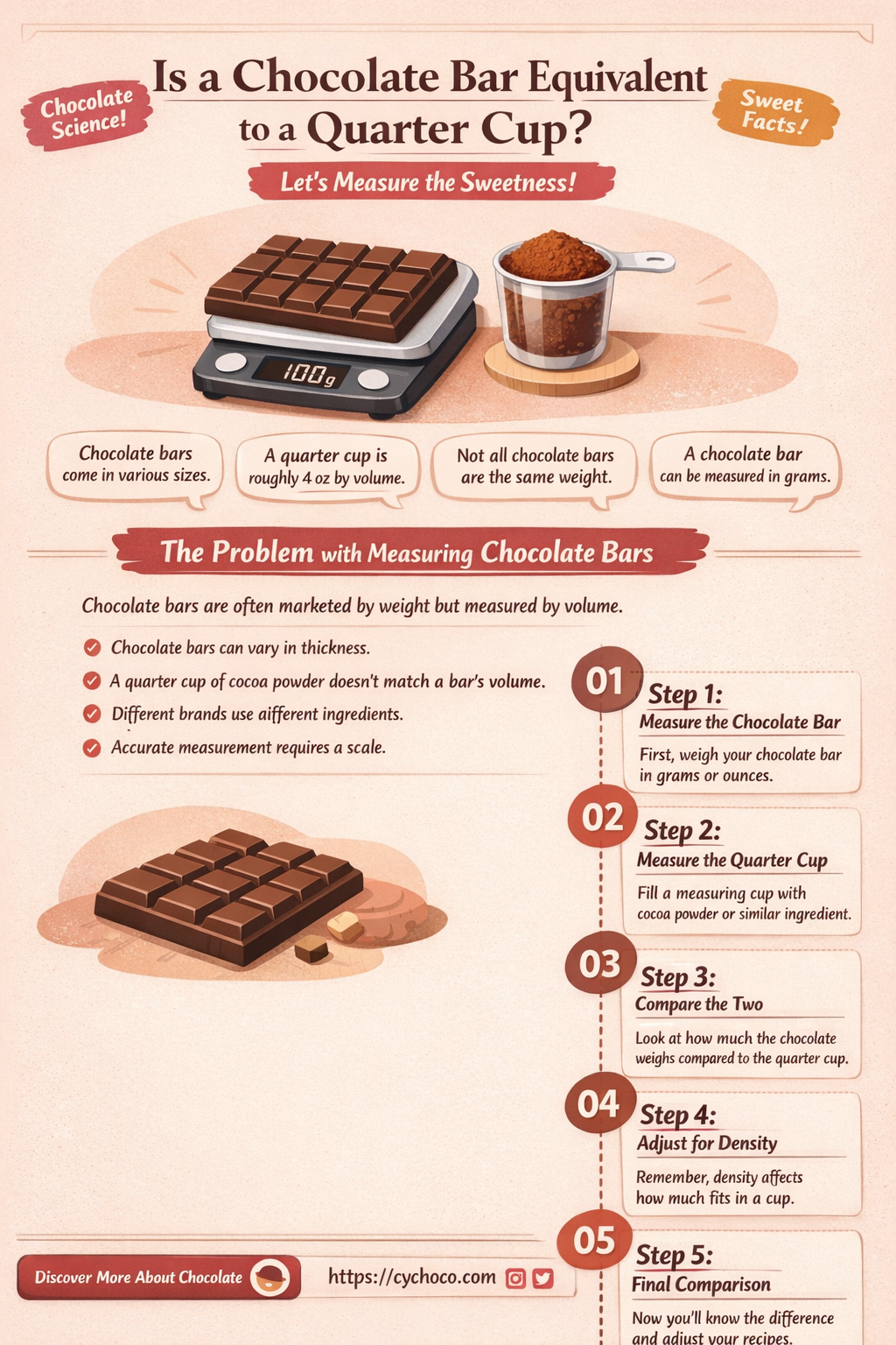 is a chocolate bar a quater cup