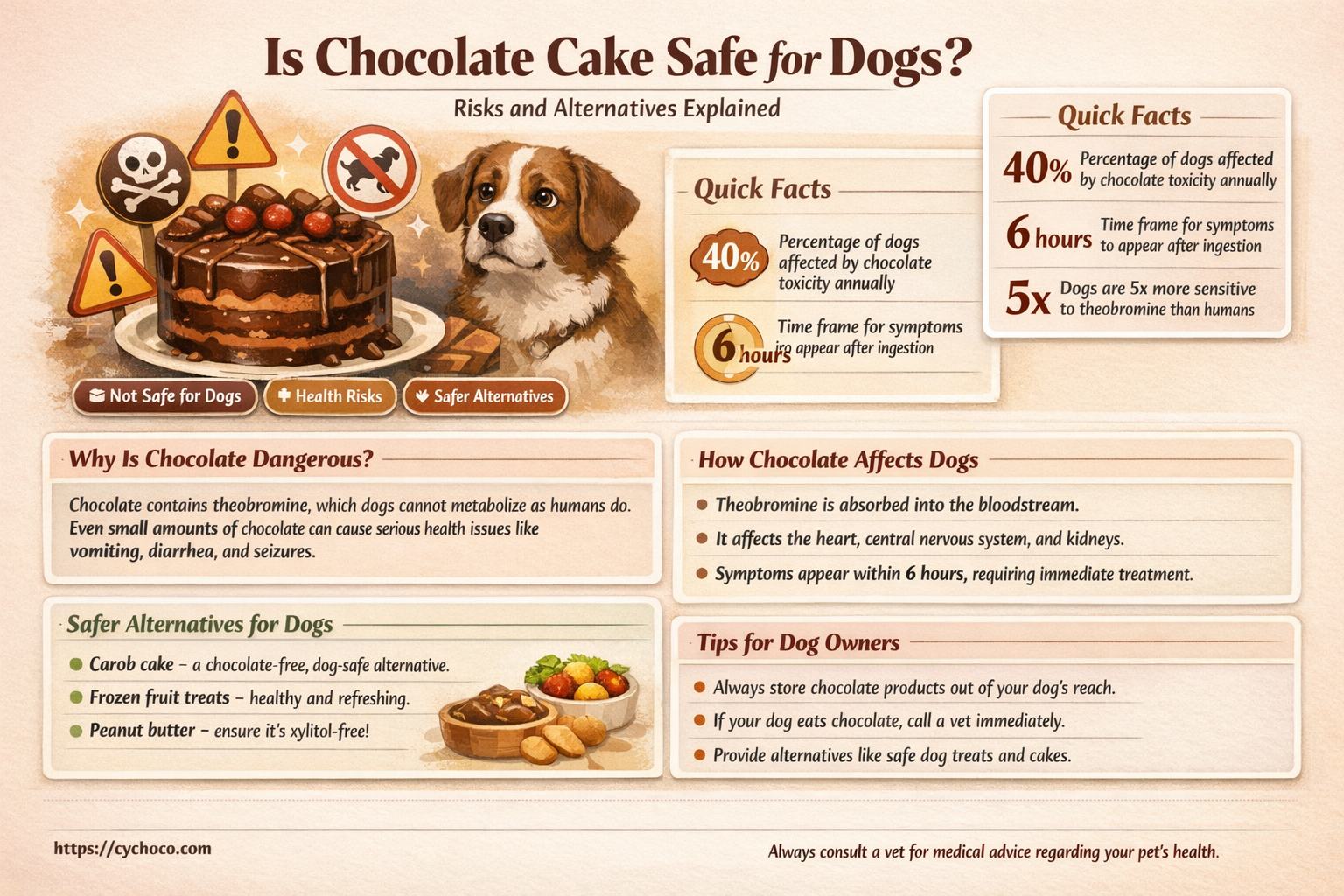 is chocolate cake bad for dogs