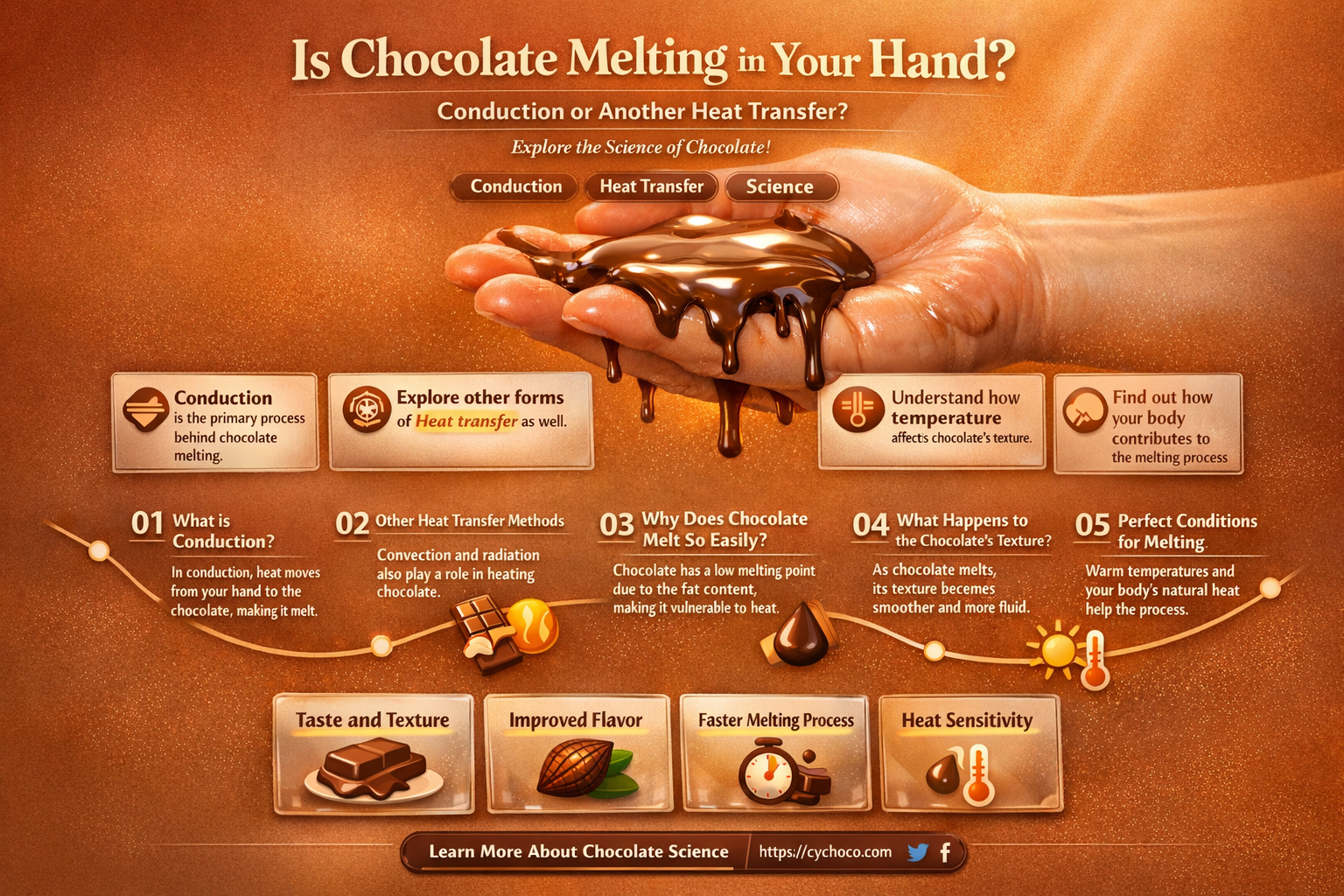 is chocolate melting in your hand conduction
