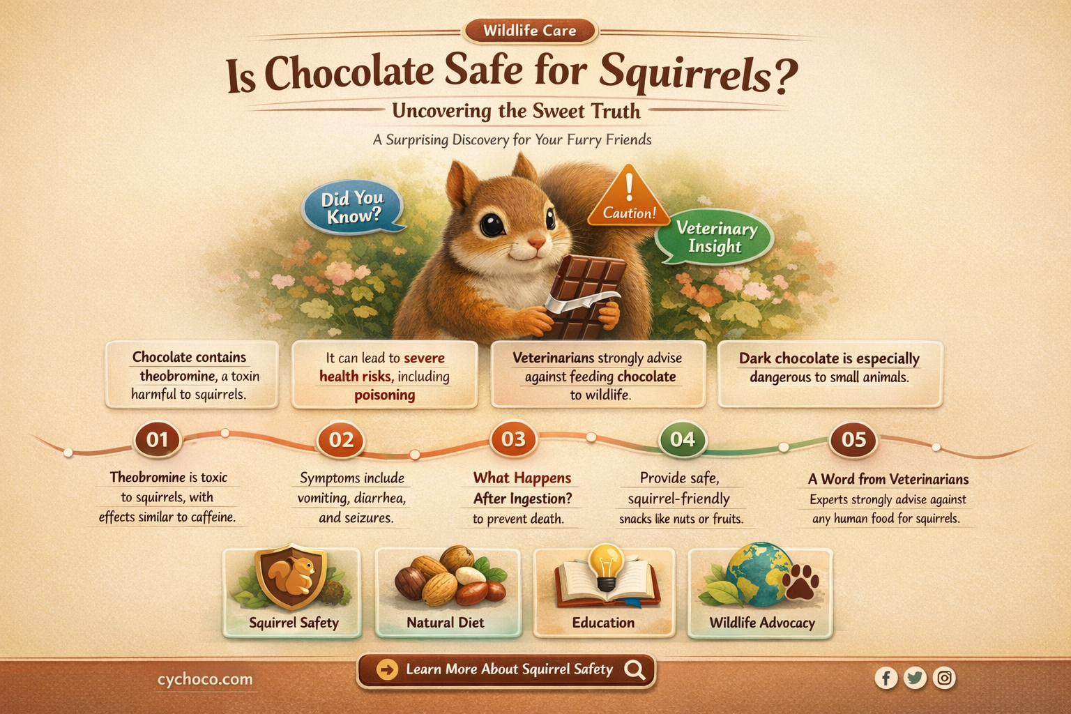 is chocolate bad for squirrels