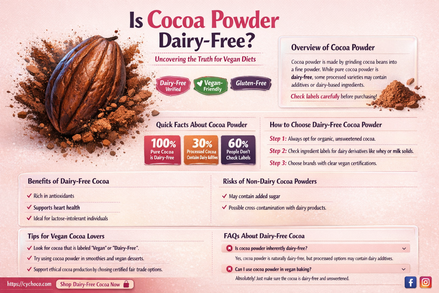 is cocoa powder dairy free