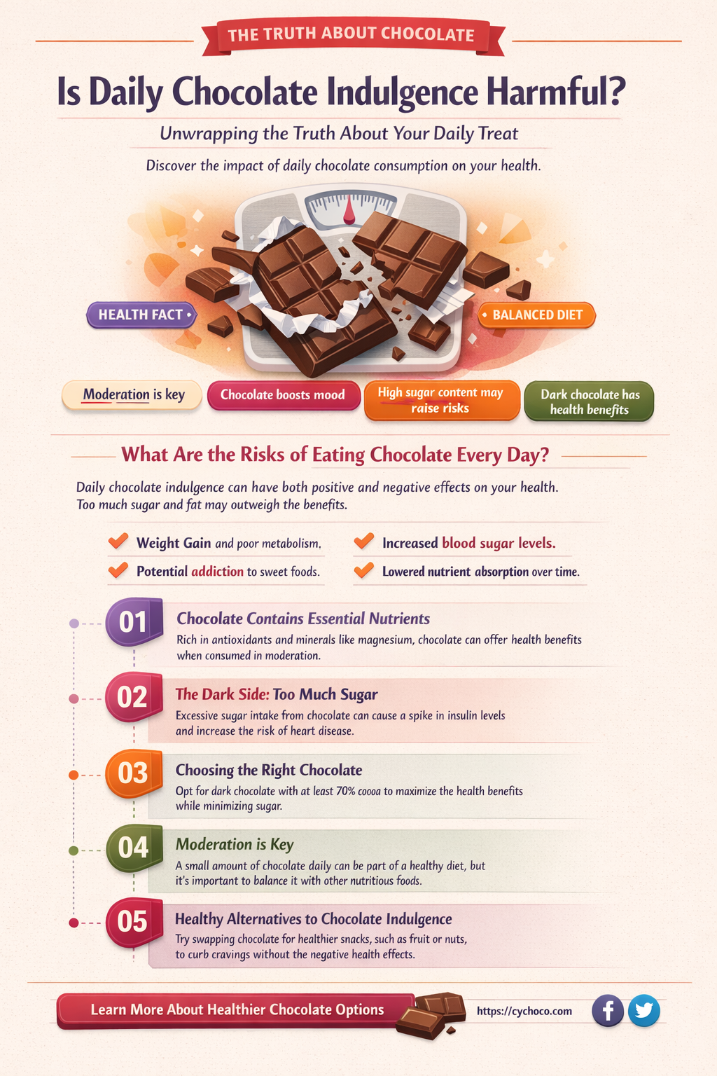 is 1 chocolate bar a day bad