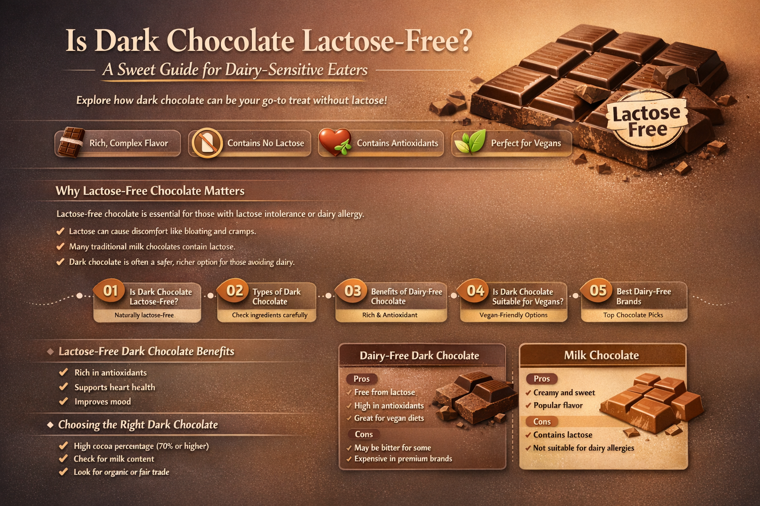 is dark chocolate lactose free