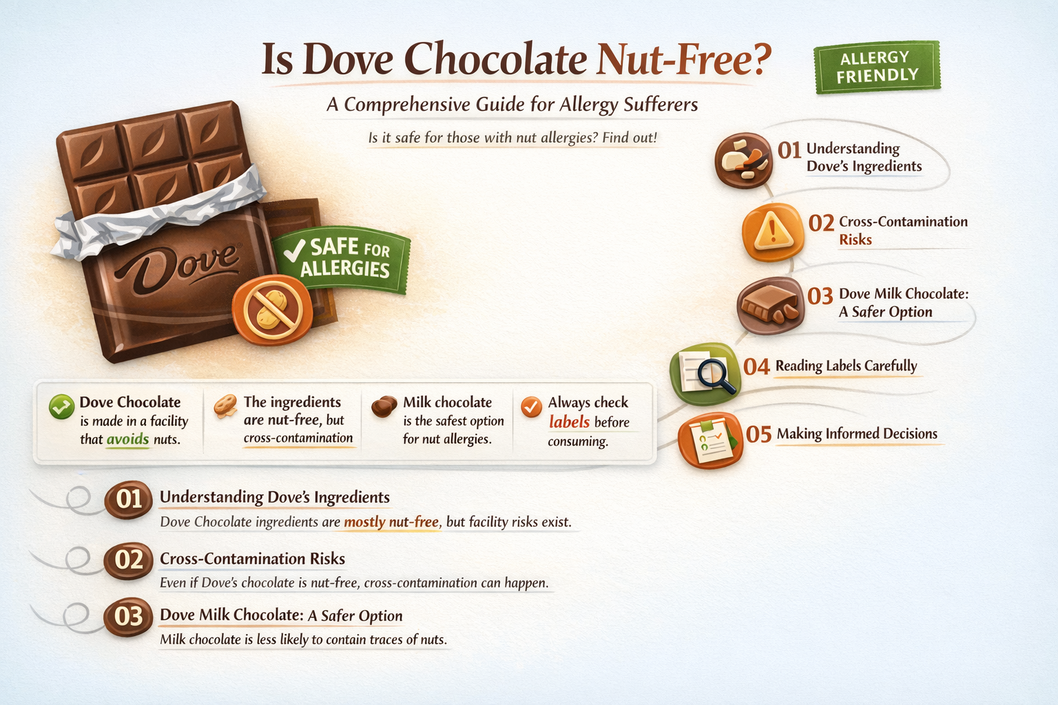 is dove chocolate nut free