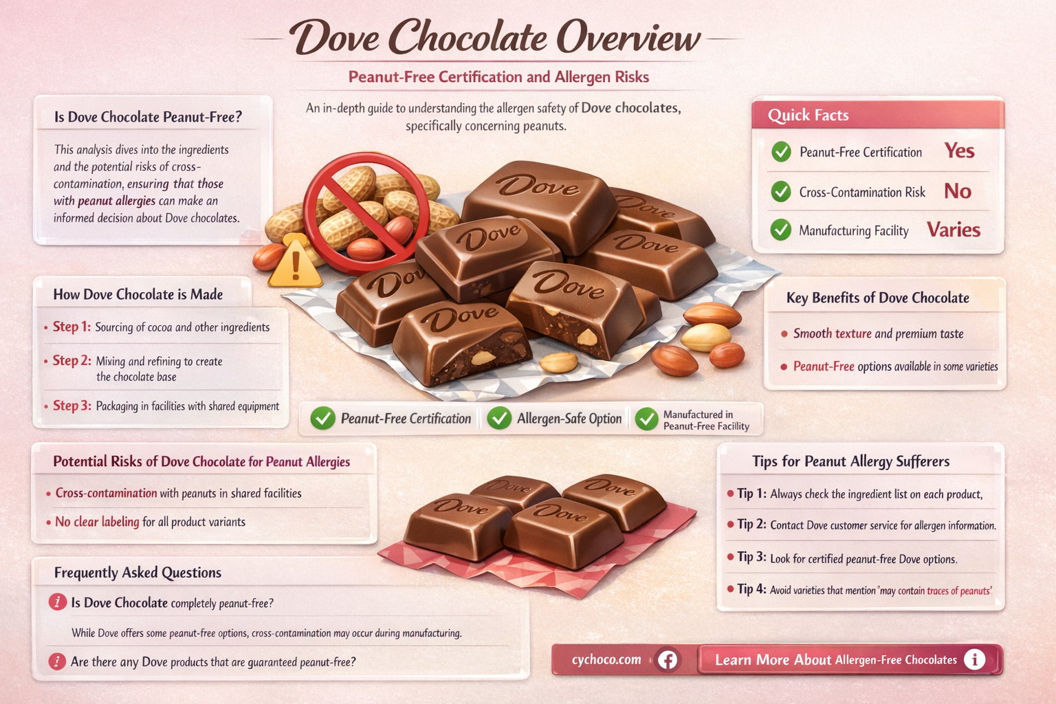 is dove chocolate peanut free
