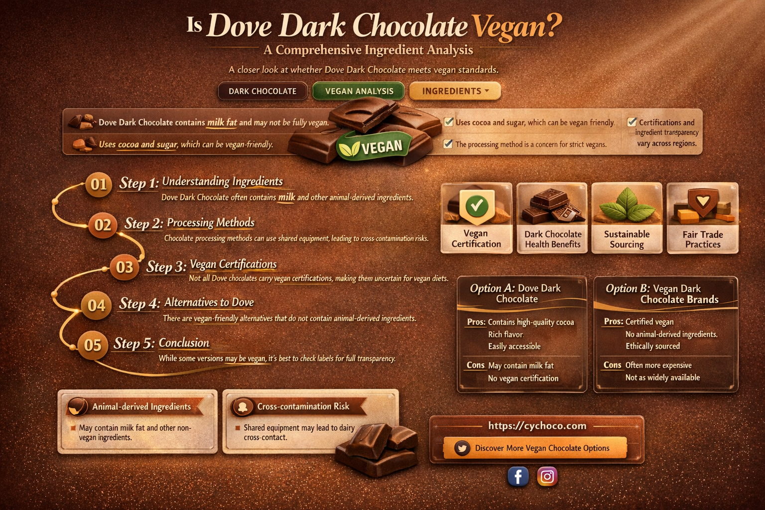 is dove dark chocolate vegan