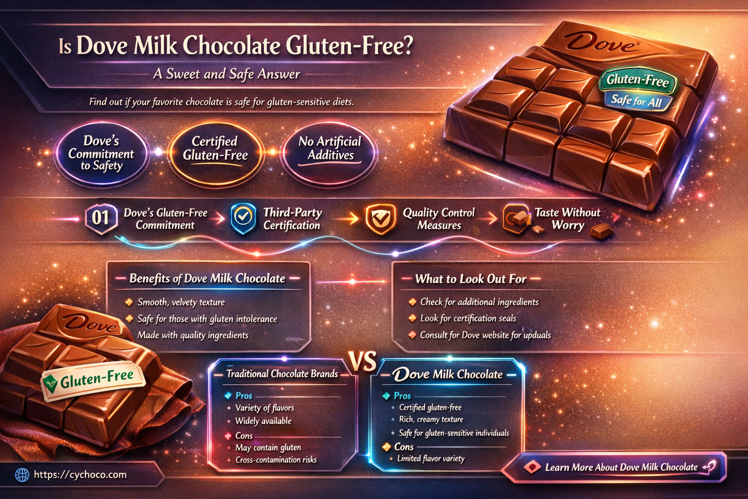 is dove milk chocolate gluten free