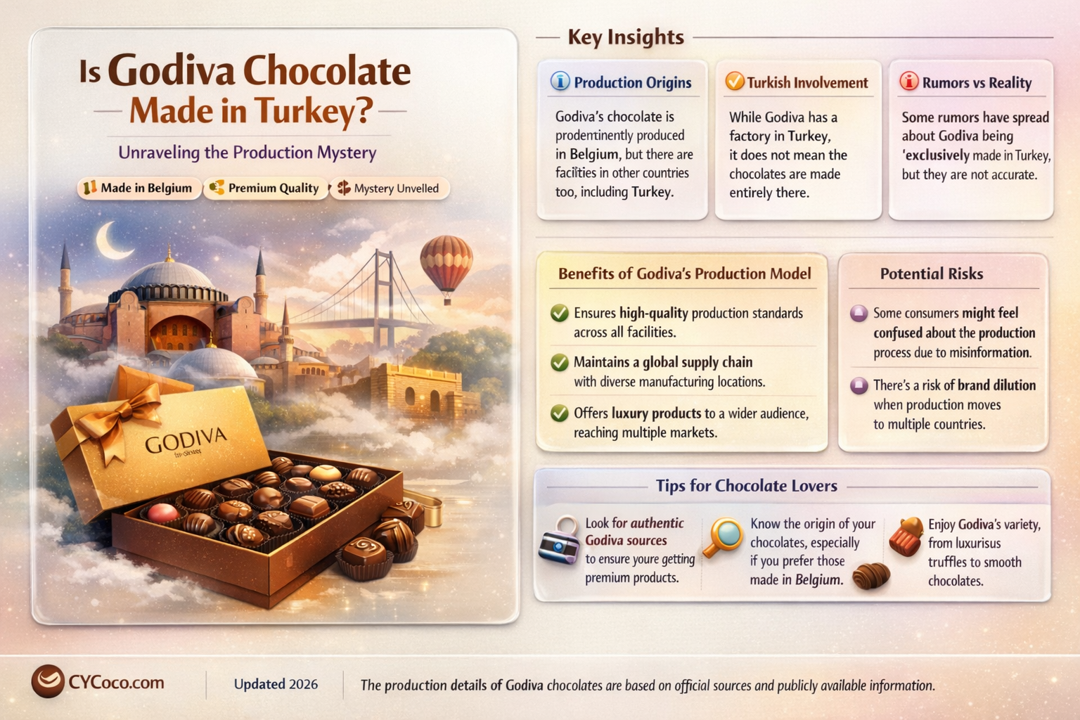 is godiva chocolate made in turkey
