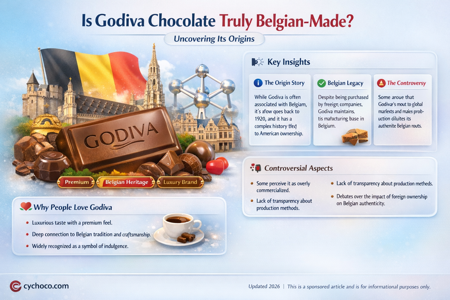 is godiva chocolate made in belgium