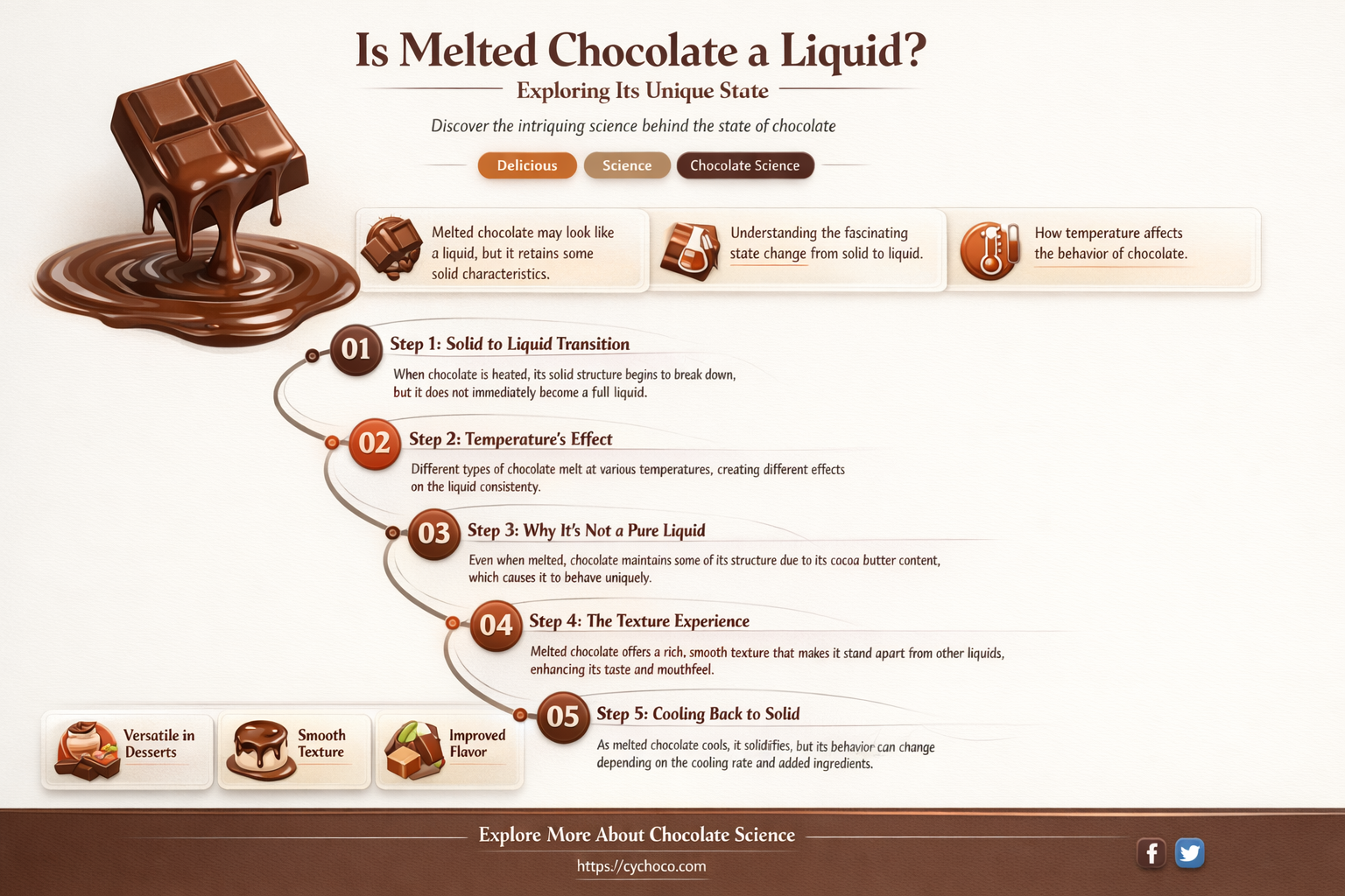 is melted chocolate a liquid