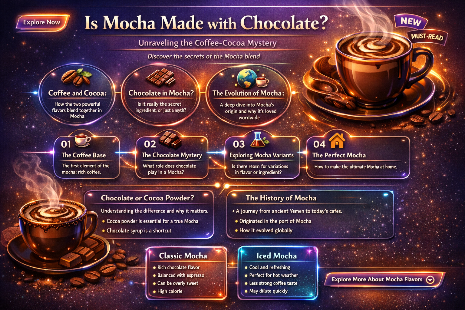 is mocha made with chocolate