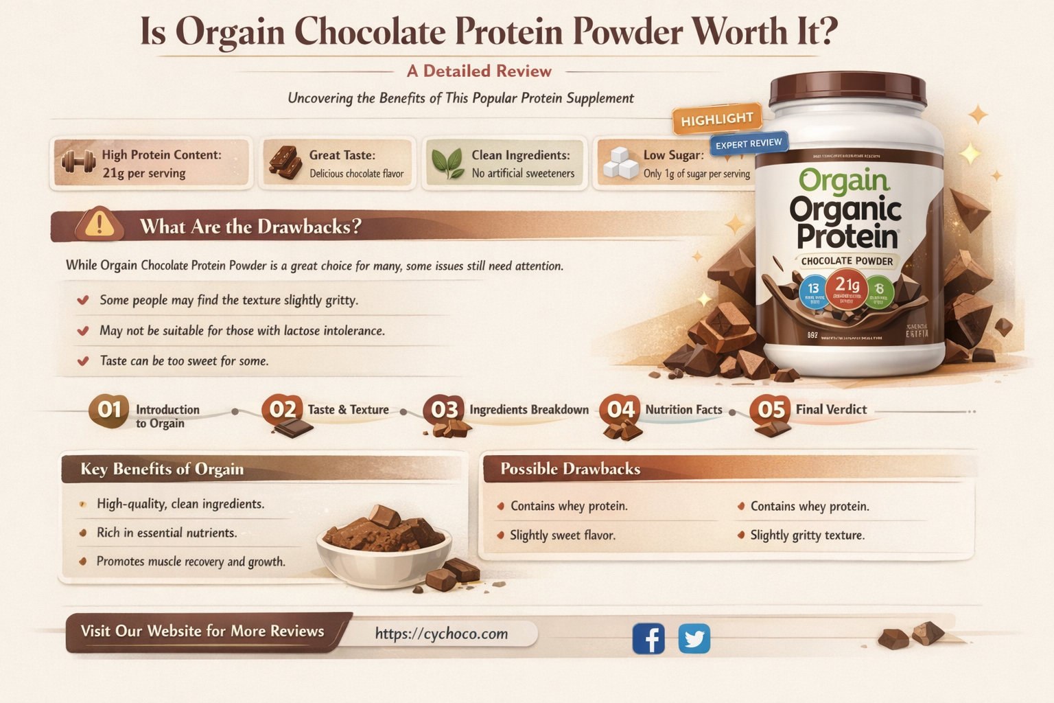 is orgain chocolate protein powder good