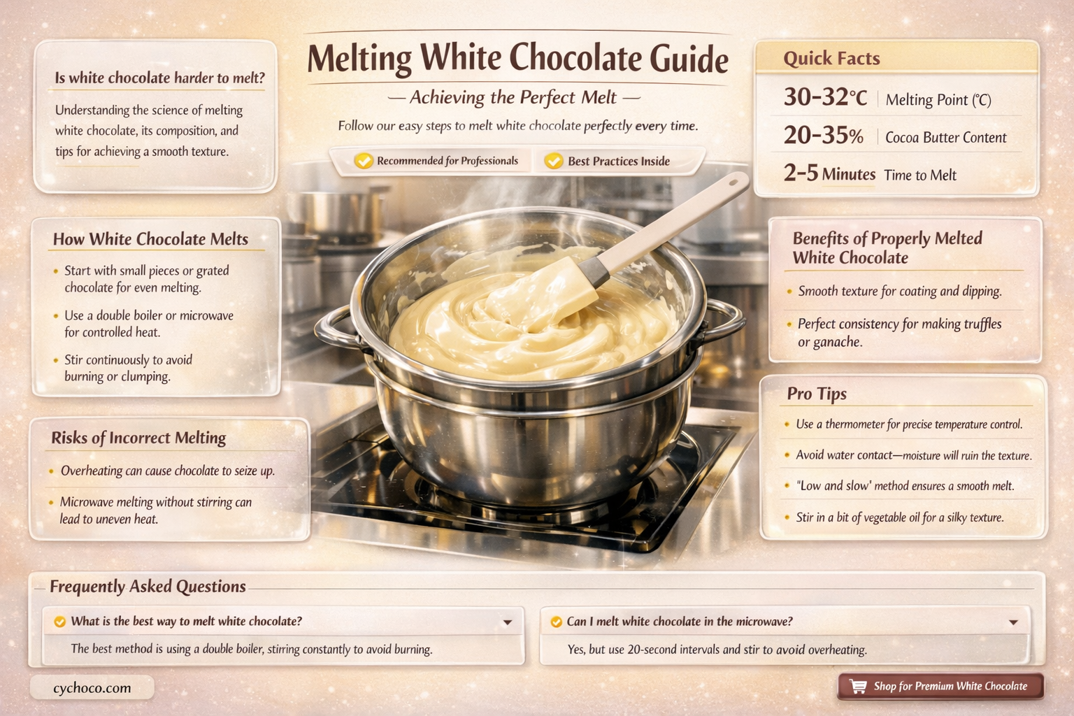 is white chocolate harder to melt