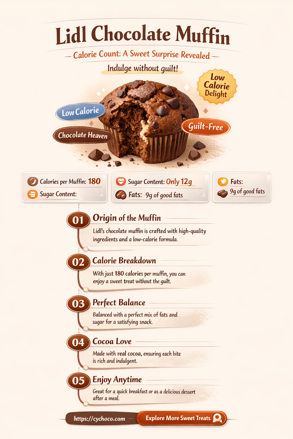 how many calories in a lidl chocolate muffin