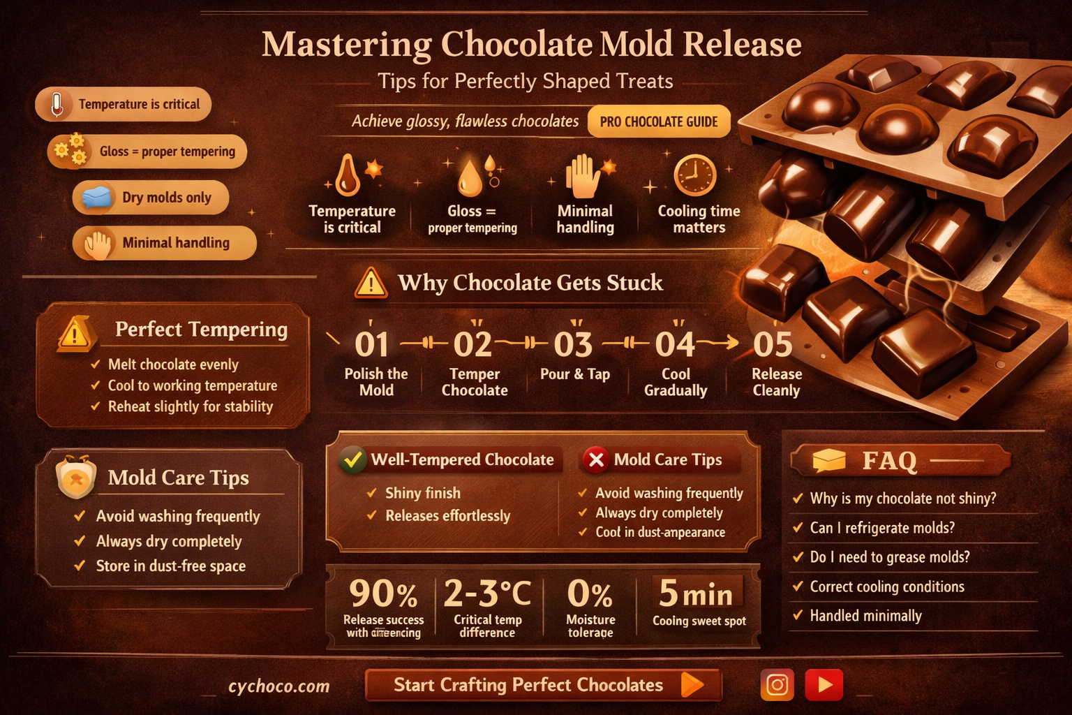 how to get chocolate to release from mold