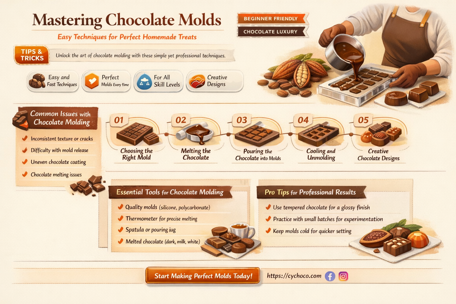 how to use chocolate molds