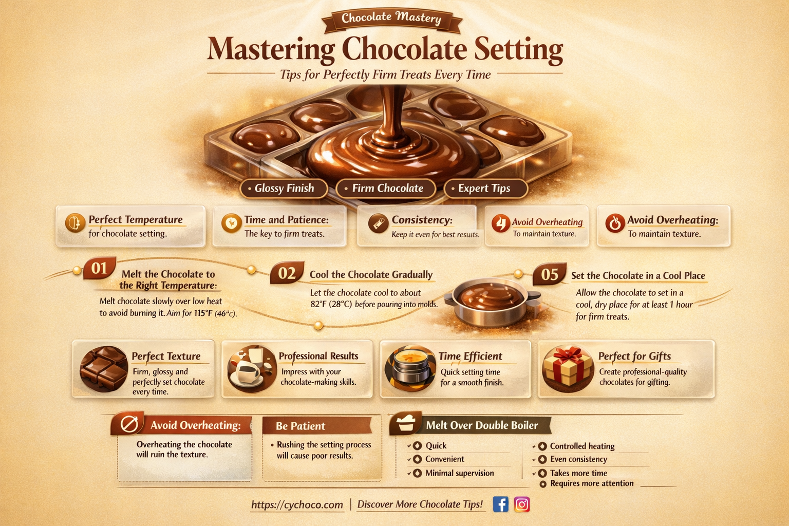 how to get chocolate to set