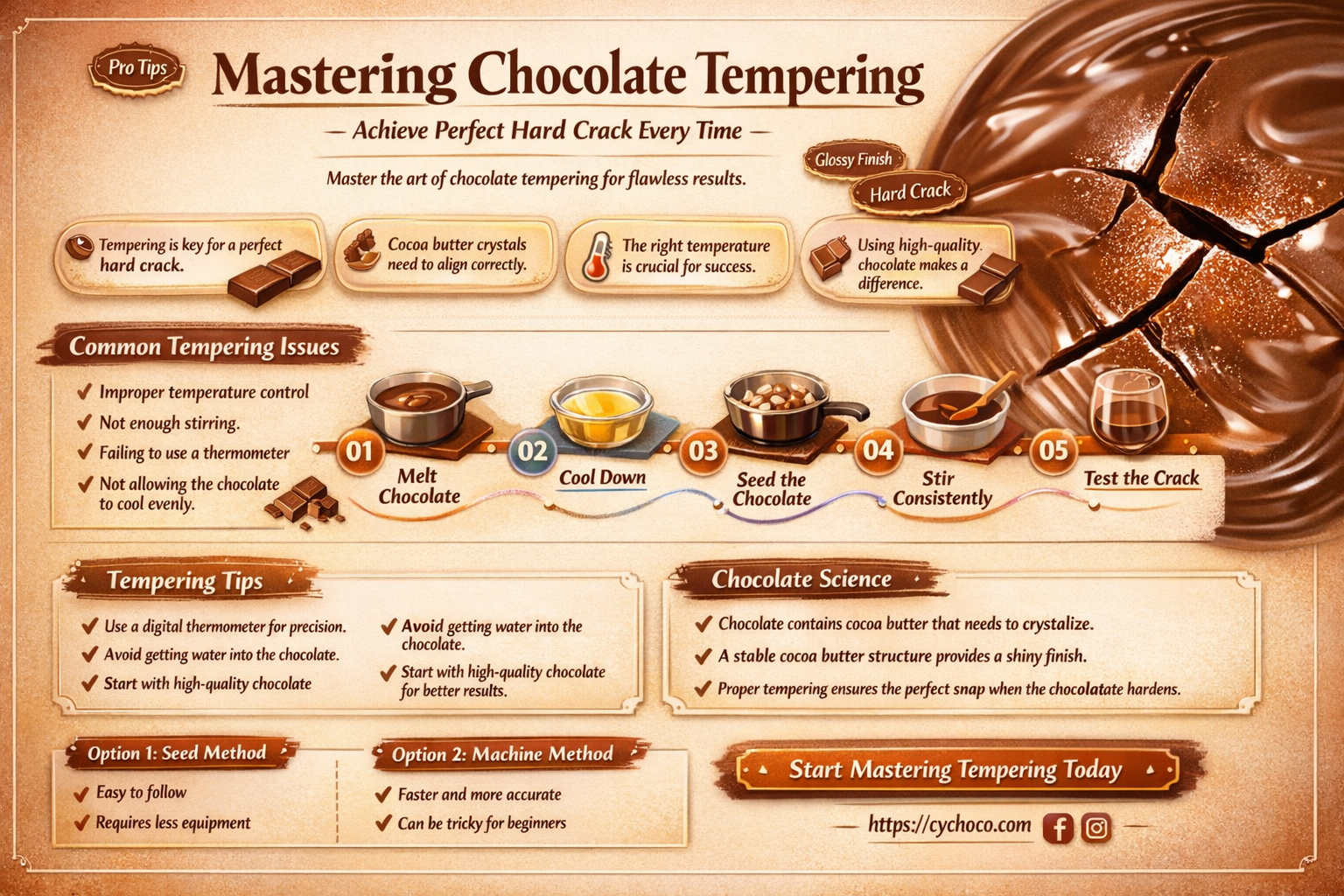 how to get chocolate to hard crack