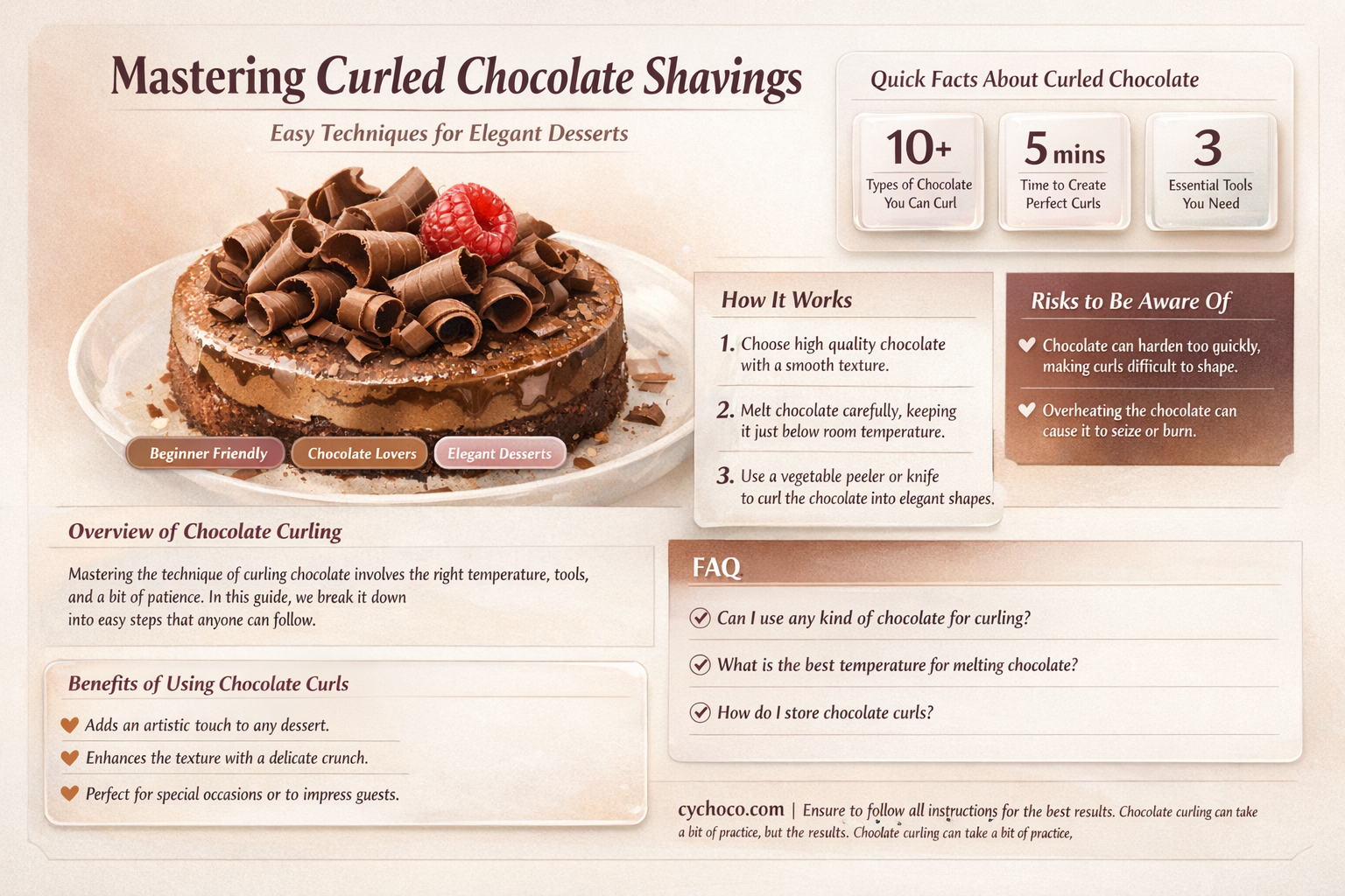 how to get curled chocolate shavings