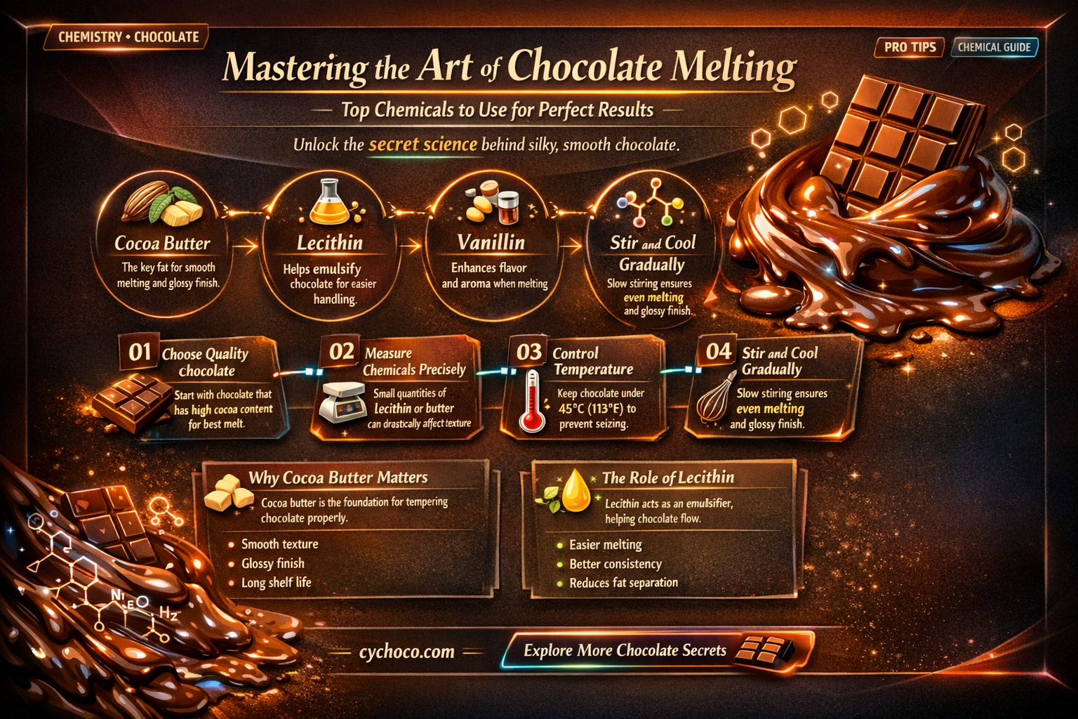 what are the best chemicals to melt chocolate