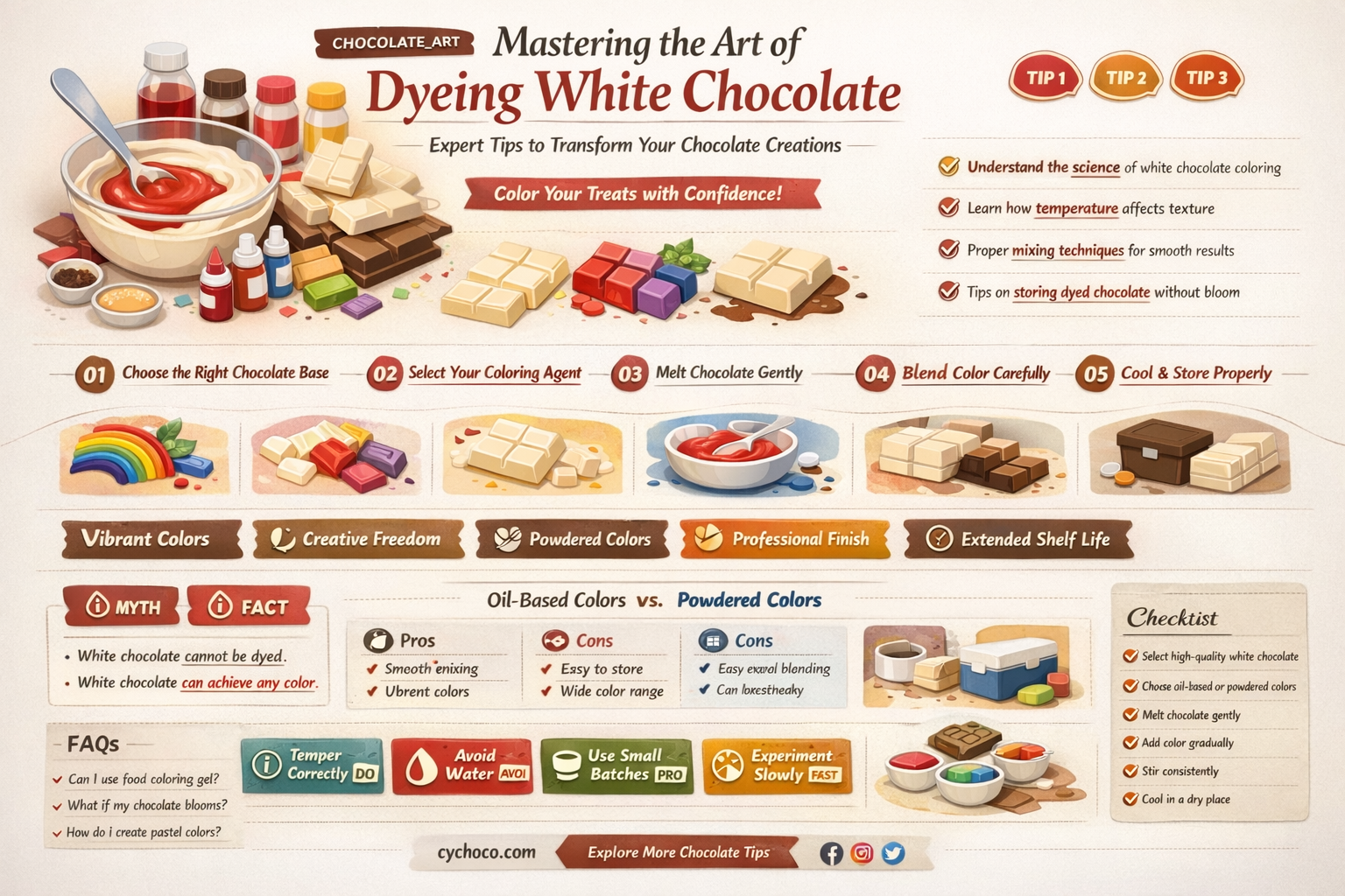 how do you dye white chocolate