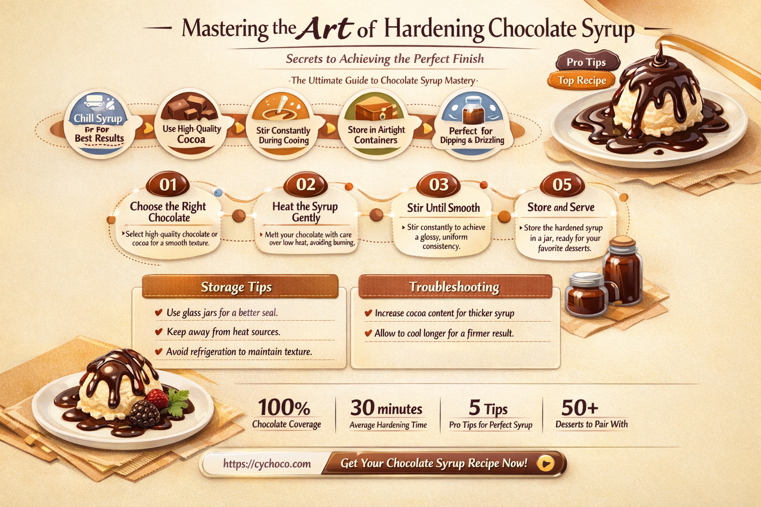 how to get chocolate syrup to harden