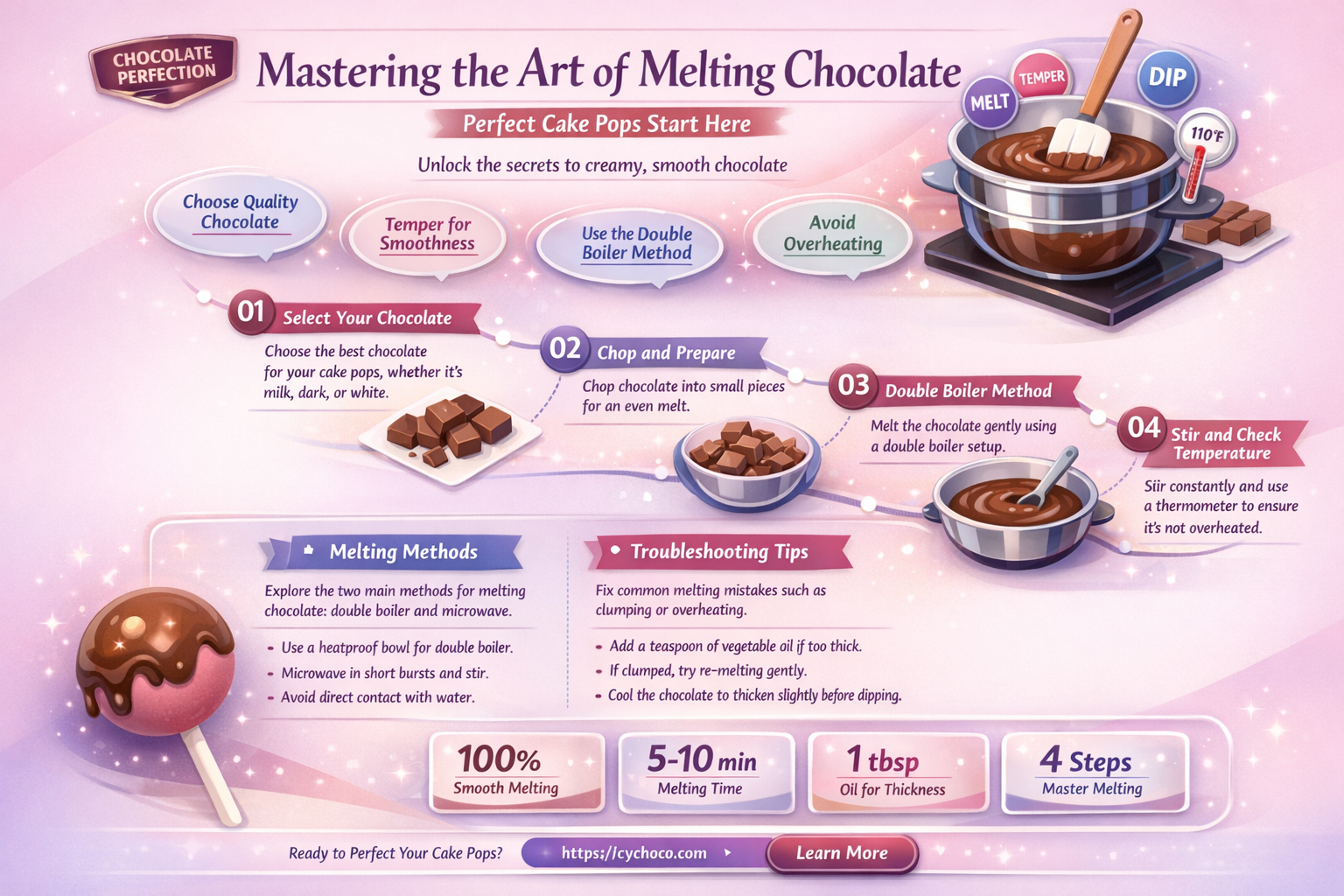 how do you melt chocolate for cake pops