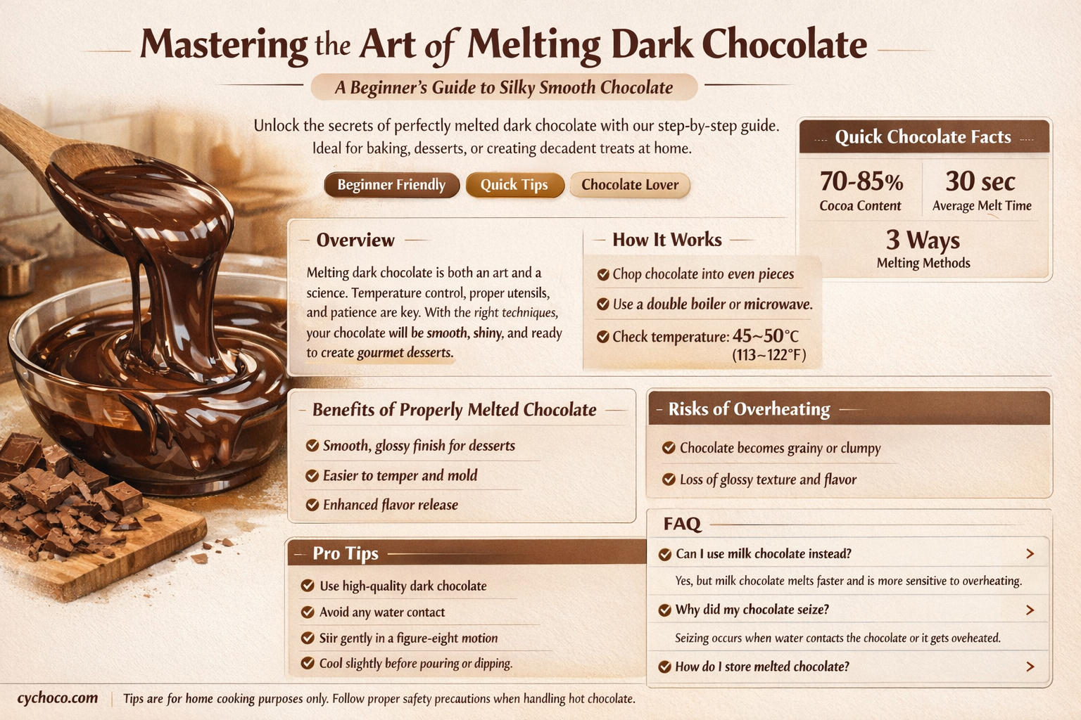 how to melt dark chocolate