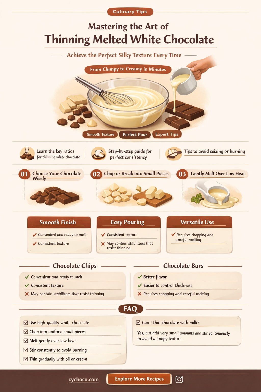 how to thin melted white chocolate