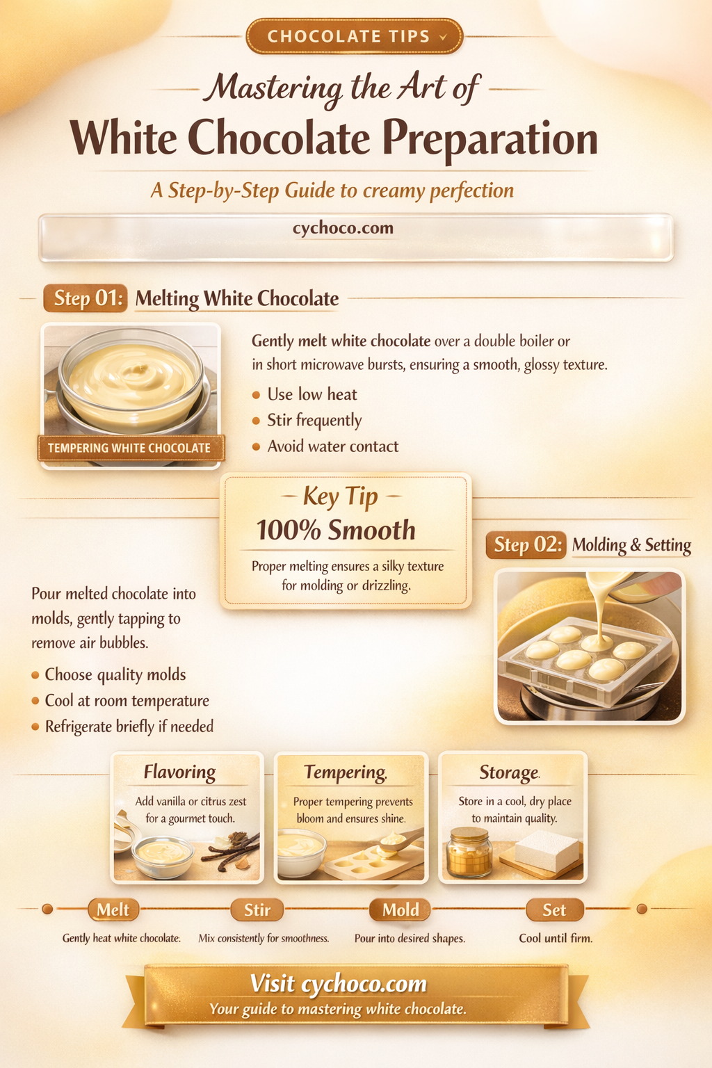 how to prepare white chocolate