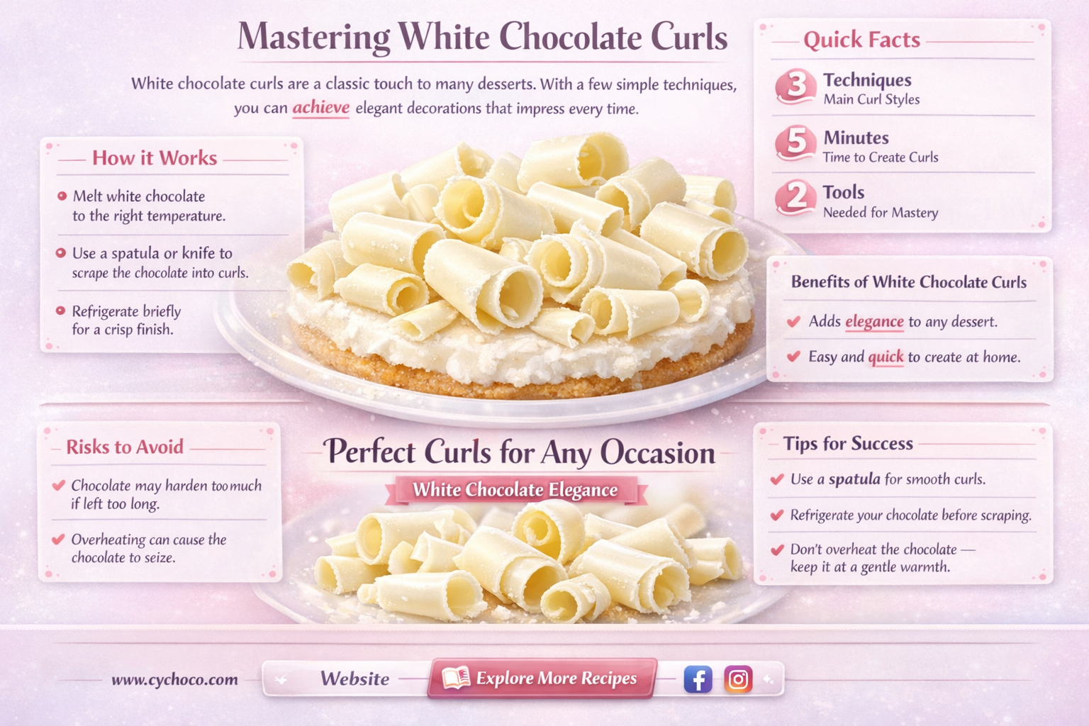 how to make white chocolate curls