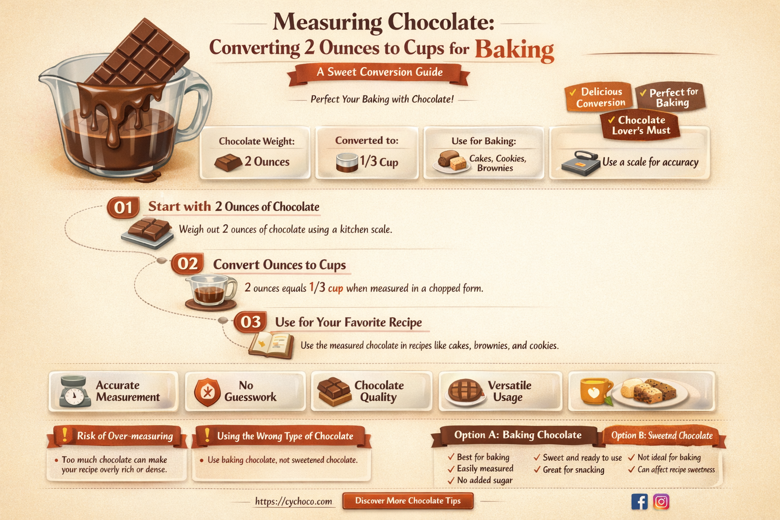 how many cups is 2 oz chocolate