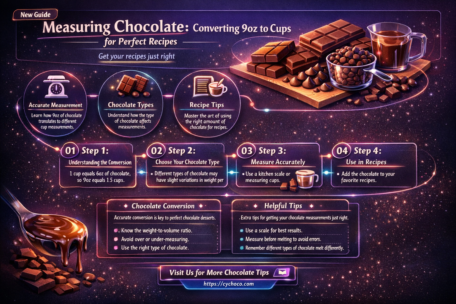 how many cups is 9oz of chocolate