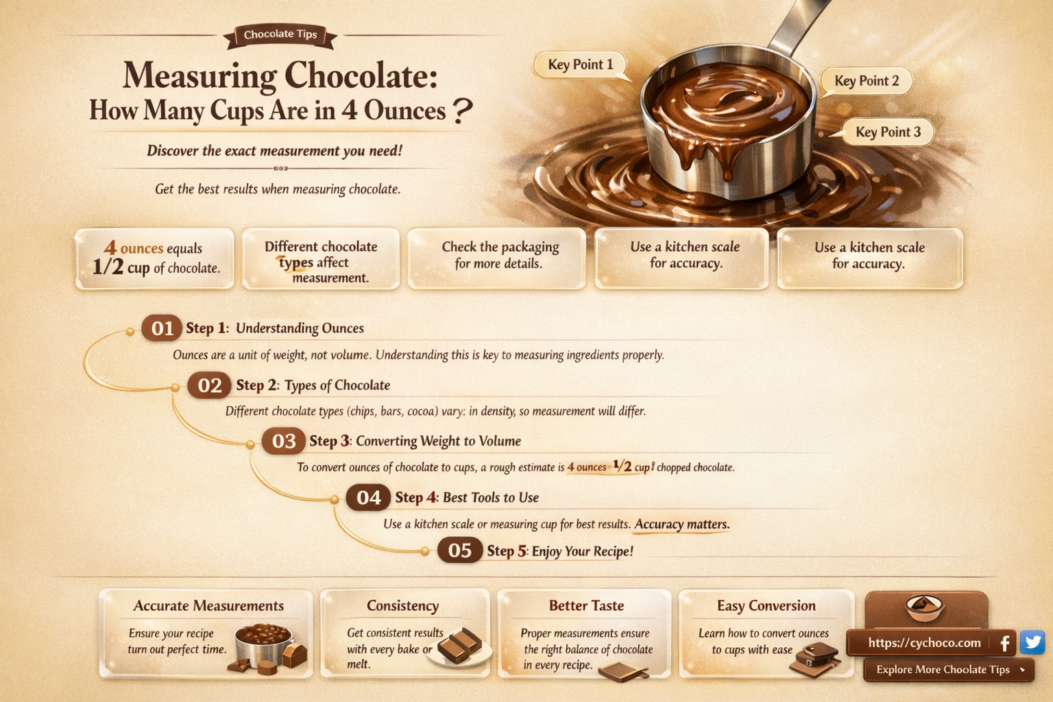 how many cups in 4oz of chocolate