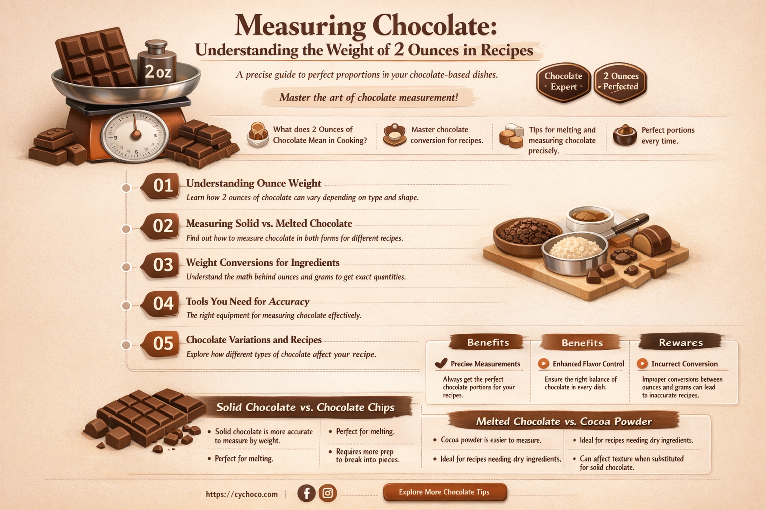 how much is 2 ounces of chocolate