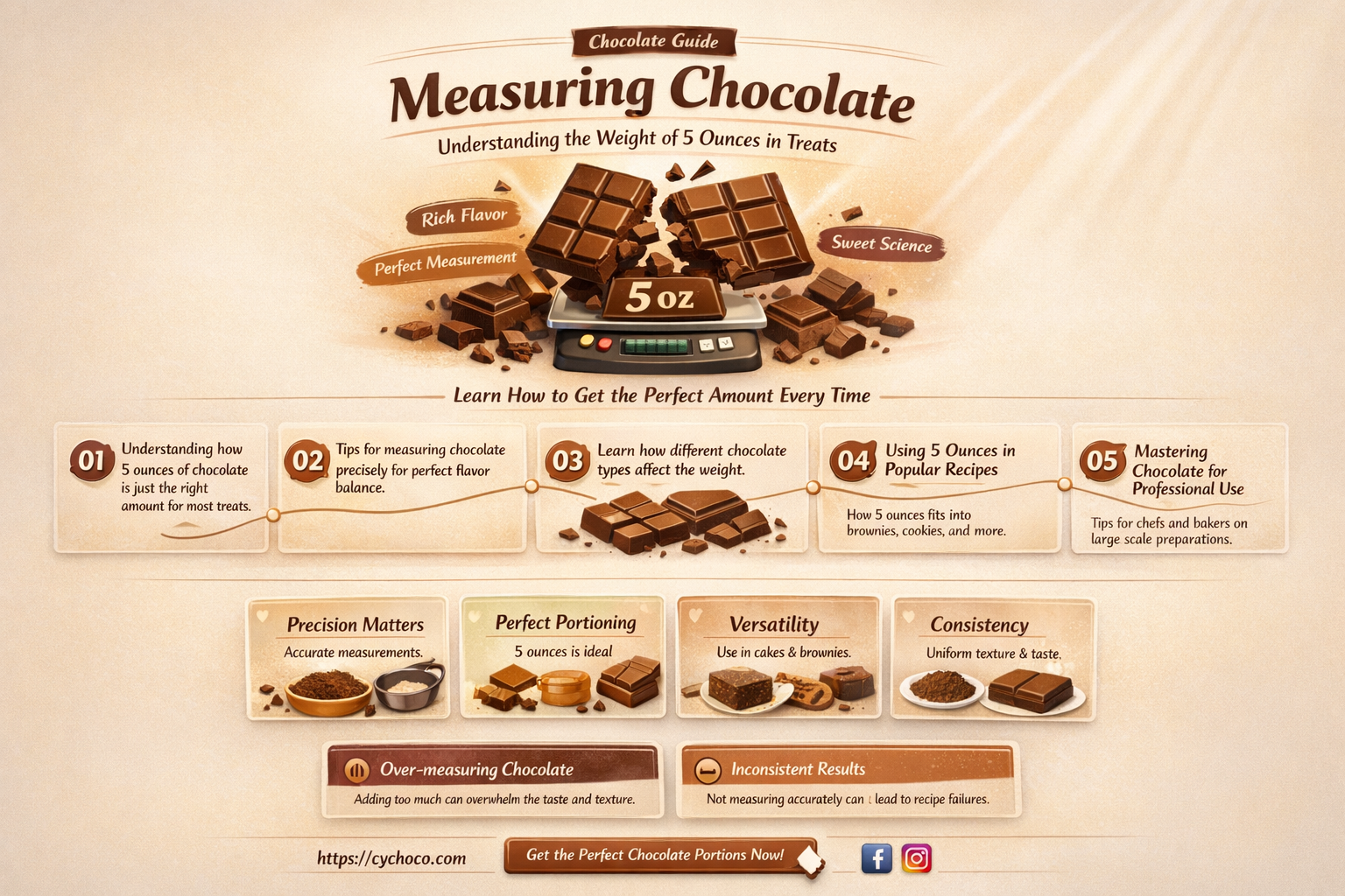 how much is 5 ounces of chocolate