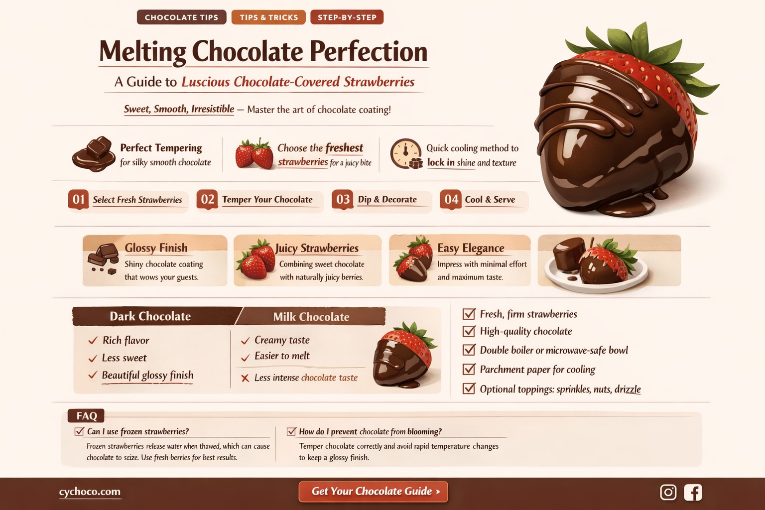 how to heat up chocolate for chocolate covered strawberries