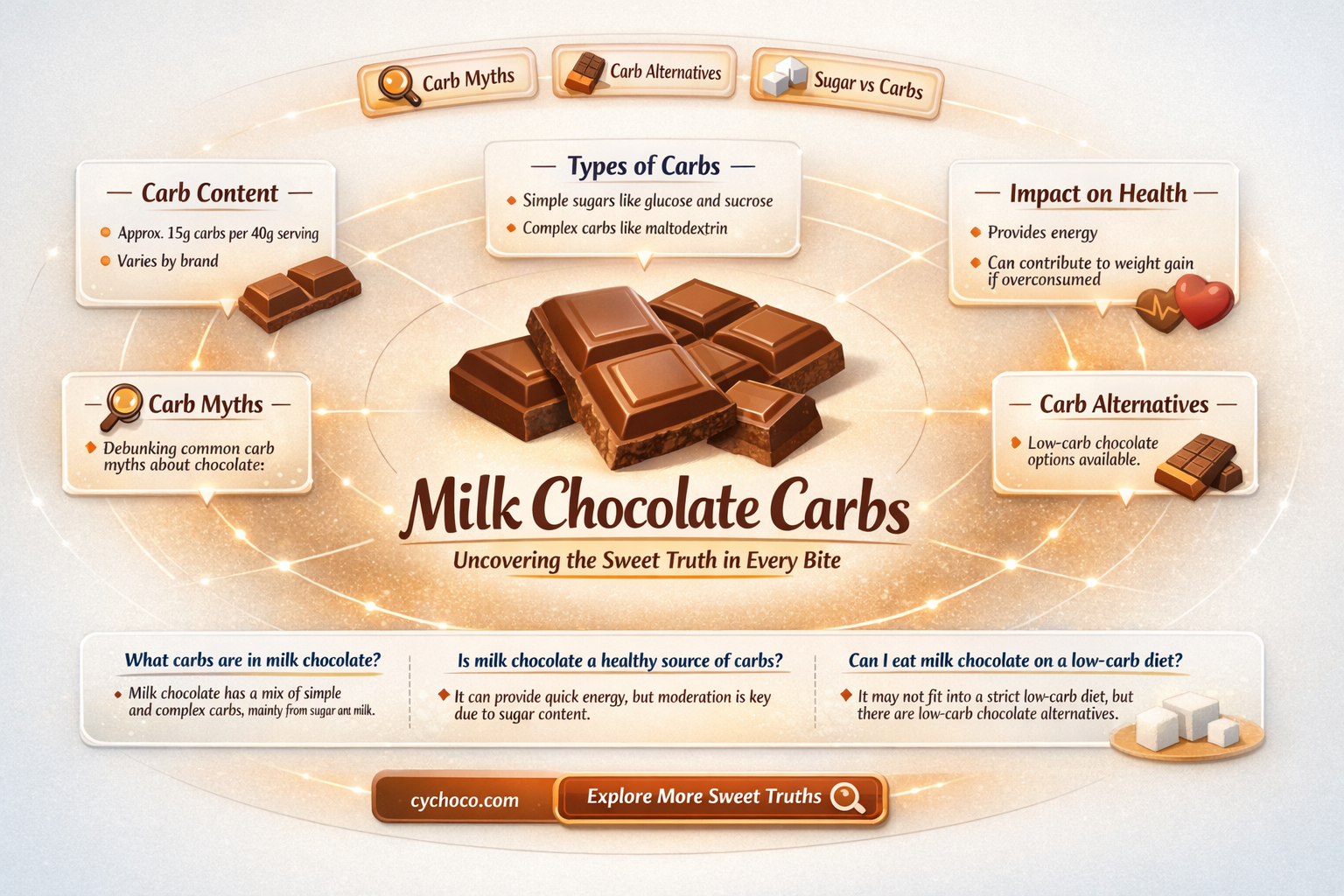 how many carbs in milk chocolate
